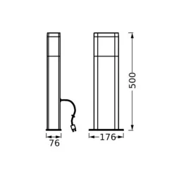 LEDVANCE LED stibelysning Endura Hybrid Dallas, mørkegrå
