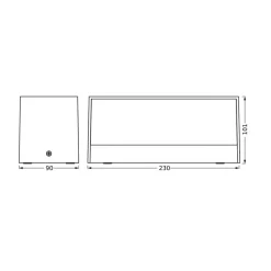 LEDVANCE LED udendørs væglampe Endura Style Idri, mørkegrå