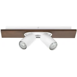 LEDVANCE LED-loftspot Mercury GU10, 2-lys, træ/hvid