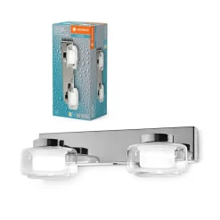 LEDVANCE LED-væglampe Orbis Flame, 2 lyskilder, krom, IP44