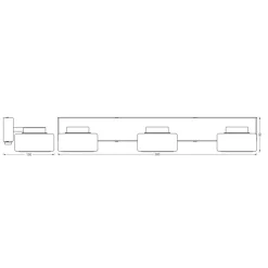 LEDVANCE LED-væglampe Orbis Flame, 3 lyskilder, krom, IP44