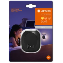 LEDVANCE Lunetta Edge stikdåse-natlampe, sort