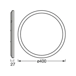 LEDVANCE Orbis Ultra Slim, sort, Ø 40 cm