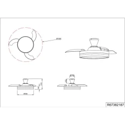 LED-ventilator Lindberg DC lydsvag Ø 100 cm CCT fjernbetjening
