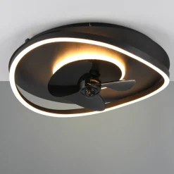 LED-ventilator Sortland, DC, støjsvag, 50 cm, CCT, fjernbetjening