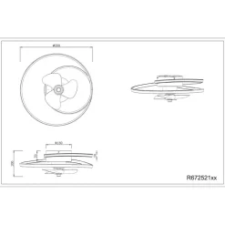 LED-ventilator Umea, hvid, DC, støjsvag, Ø 50 cm, CCT, fjernbetjening