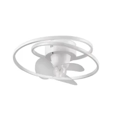 LED-ventilator Umea, hvid, DC, støjsvag, Ø 50 cm, CCT, fjernbetjening