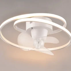 LED-ventilator Umea, hvid, DC, støjsvag, Ø 50 cm, CCT, fjernbetjening