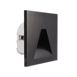 LED-vægindbygningslampe SET Alwaid sort 8x8 cm vinkel 2.700 K