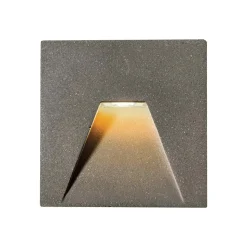 LED-vægindbygningslampe Space, grå, 10x10 cm