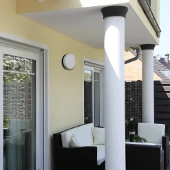 LED-væglampe 6309 antracit, IP65, Ø 31 cm