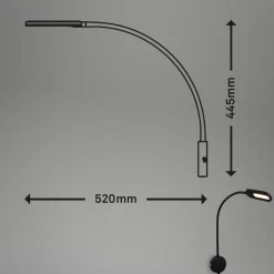LED-væglampe 2177015 med dæmper, sort
