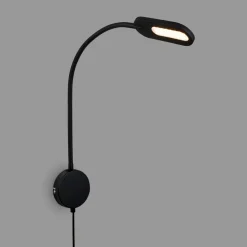 LED-væglampe 2177015 med dæmper, sort