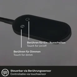 LED-væglampe 2177015 med dæmper, sort