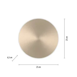 LED-væglampe batteri Puntua Ø 25 cm messing mat