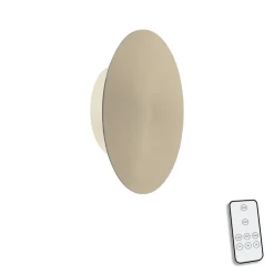 LED-væglampe batteri Puntua Ø 18 cm messing mat