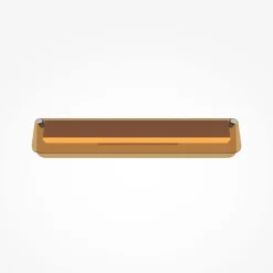 LED-væglampe FLAT, ravfarvet/messing, bredde 43 cm, glas/metal