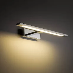 LED-væglampe Gallery kromfarvet metal bredde 41,5 cm IP44
