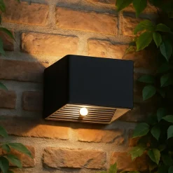 LED-væglampe Magnetics, sort, USB, bevægelsessensor