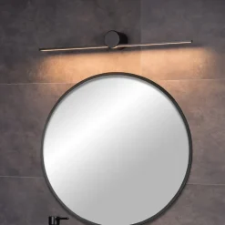 LED-væglampe Mizar, 60 cm, sort, IP44