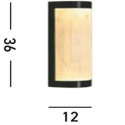 LED-væglampe Nile, højde 36 cm, sort, stål, IP44