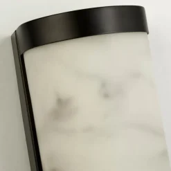 LED-væglampe Nile, højde 36 cm, sort, stål, IP44