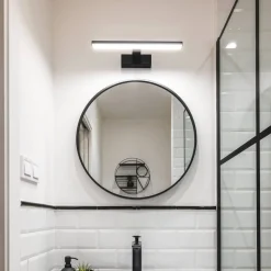 LED-væglampe Pandella 1, længde 40 cm, sort, aluminium