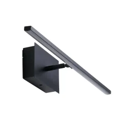 LED-væglampe til badeværelset Amalfi, sort mat, bredde 61 cm, stål