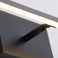 LED-væglampe til badeværelset Amalfi, sort mat, bredde 61 cm, stål