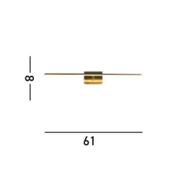 LED-væglampe til badeværelset Amalfi, messingfarvet, bredde 61 cm, stål