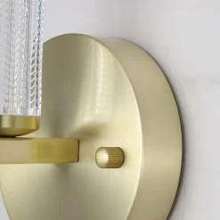 LED-væglampe til badeværelset Aberdeen, højde 24 cm, messingfarvet metal