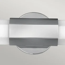 LED-væglampe til badeværelset Facet Dual, krom, 2 lyskilder, bredde 66 cm