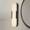 LED-væglampe til badeværelset Opaline, højde 50 cm, sort, metal/harpiks