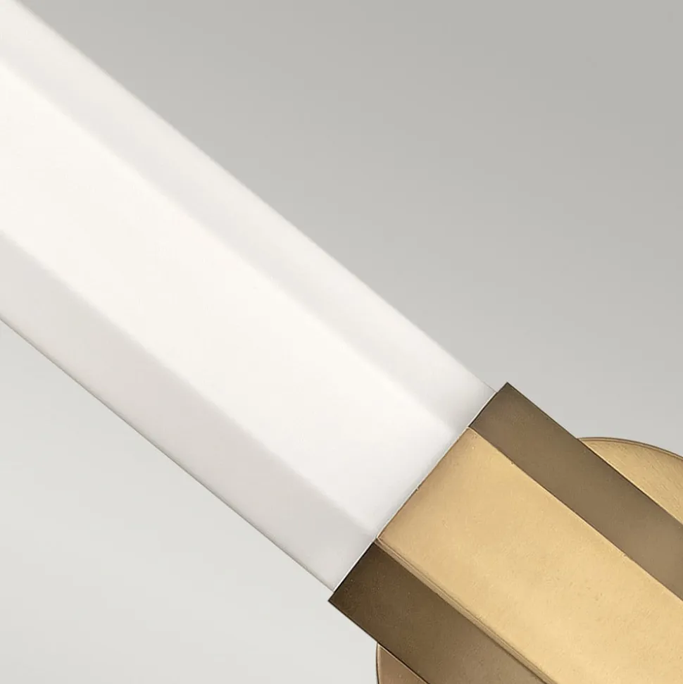 LED-væglampe til badeværelset Facet Dual, messing, 2 lyskilder, bredde 66 cm