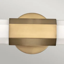 LED-væglampe til badeværelset Facet Dual, messing, 2 lyskilder, bredde 66 cm