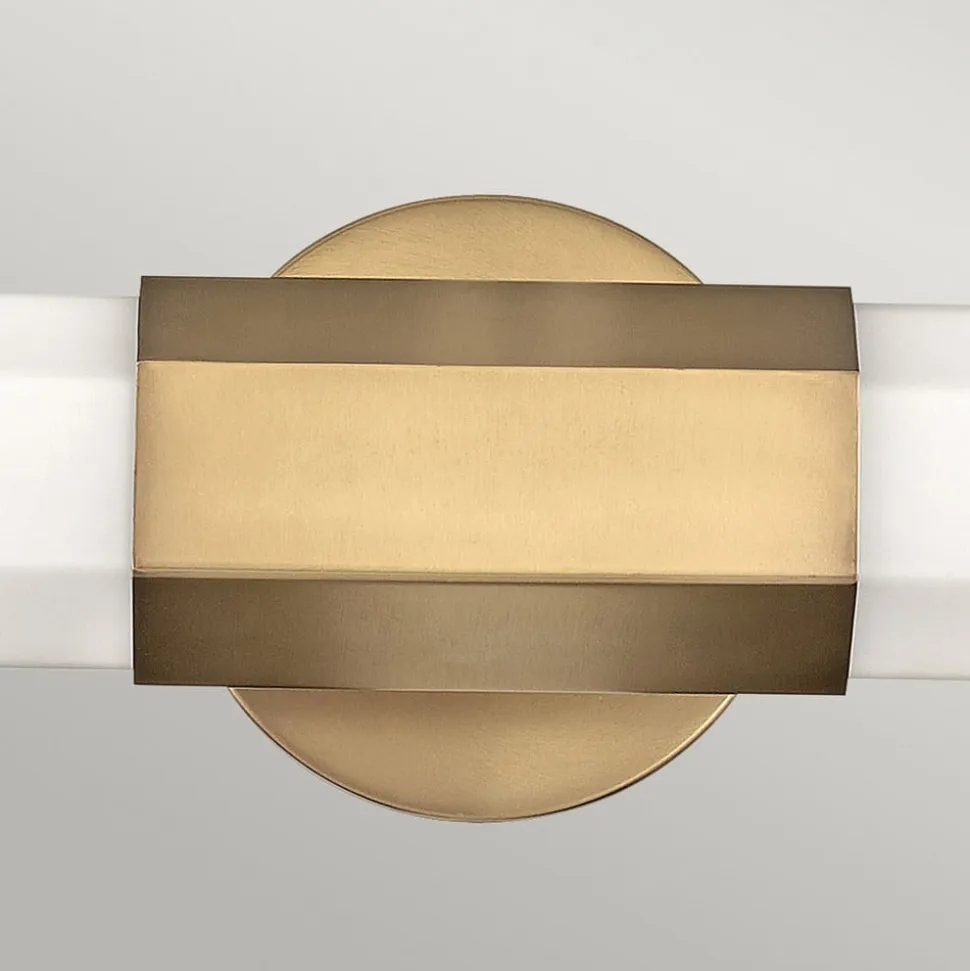 LED-væglampe til badeværelset Facet Dual, messing, 2 lyskilder, bredde 66 cm