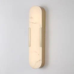 LED-væglampe til badeværelset Opaline Højde 50 cm guldfarvet metal/harpiks