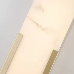 LED-væglampe til badeværelset Opaline Højde 50 cm guldfarvet metal/harpiks