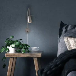 LED-væglampe Tusa, nikkel, metal, 45 cm, fleksibel arm