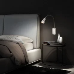 LED-væglampe Tusi med fleksibel arm, nikkel