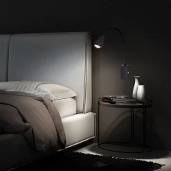 LED-væglampe Tusi med fleksarm, sort