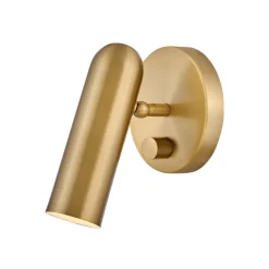 LED-vægspot Dax med lysdæmper, messing