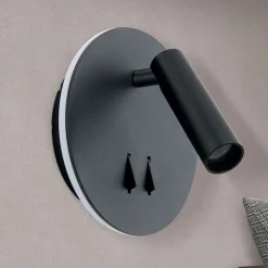 Lenny LED-væglampe med 2 lyskilder, sort