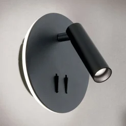 Lenny LED-væglampe med 2 lyskilder, sort