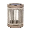 Les Jardins LED-solcellebordlampe Rop&Strip, grå/beige
