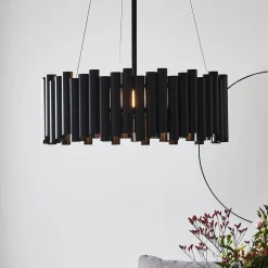 Level hængelampe, sort