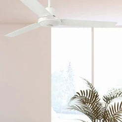 Lige hvid loftventilator ECO INDUS