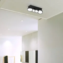 LIGHTME Aqua LED-loftlampe GU10 4 lyskilder sort