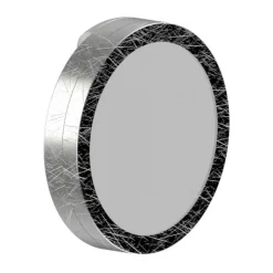 Lightme Aqua LED-spejllampe, rundt, bladsølv