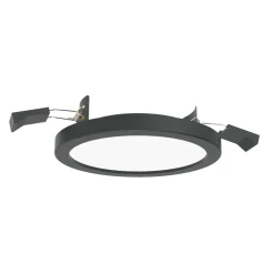 LIGHTME Aqua Plano LED indbygningslampe IP44, sort